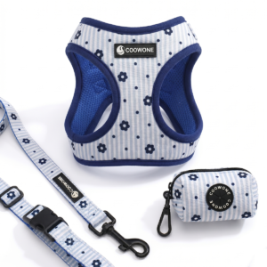 Custom Pet Harness Breathable Neoprene Dog Vest Adjustable Step in Harness Pet Training Set With Collar Leash Set for Small Dogs