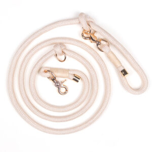Custom LOGO Adjustable Climbing Nylon Braided Rope Dog Harness Set Heavy Duty Hands Free Reflective Pet Leash and Dog Leash