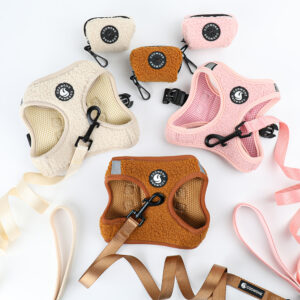Luxury Teddy Dog Harnesses Sherpha Pet Collar Leash Set Luxury Harness for Dog Leash Custom Dog Harness Set