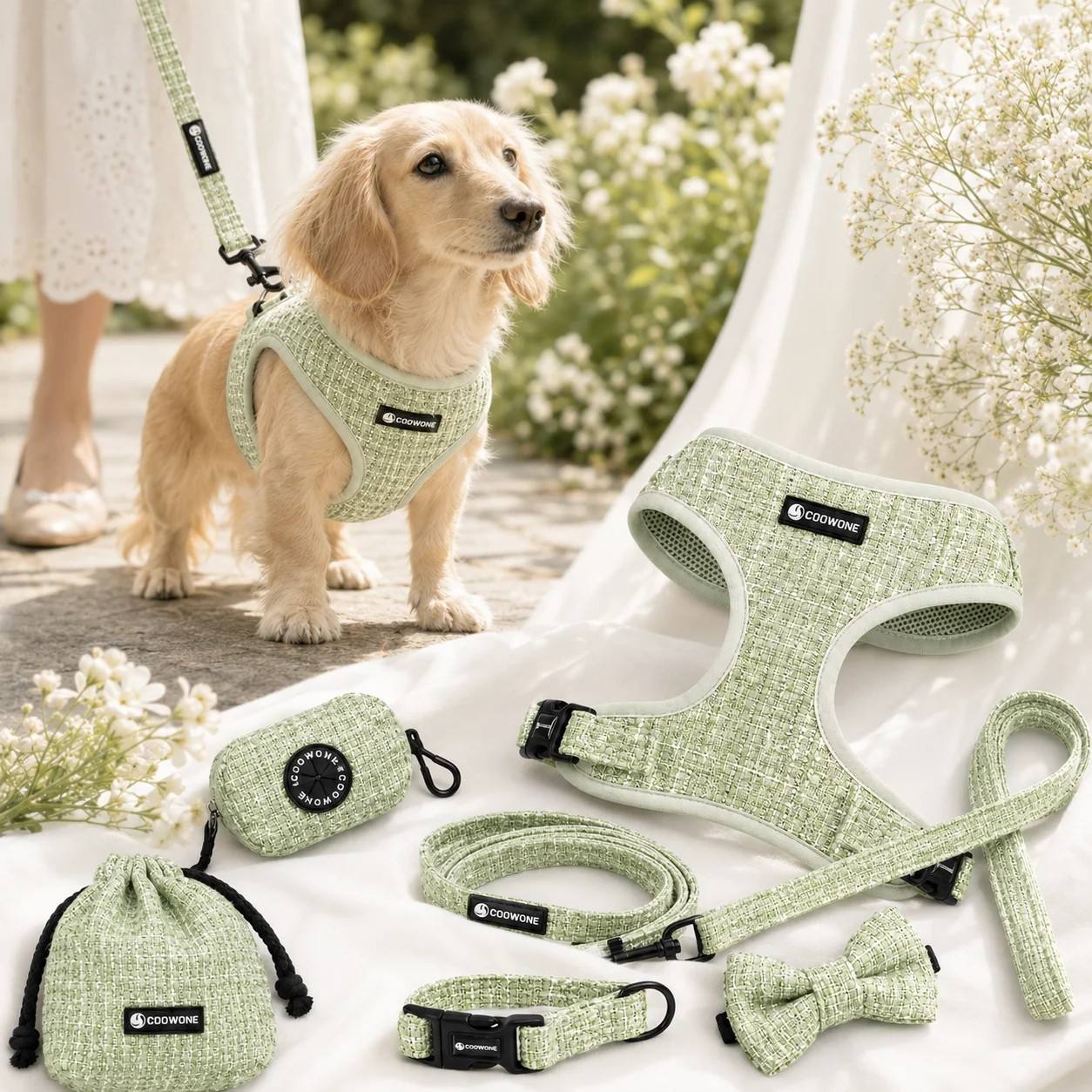 conjunto de arnês para cachorro