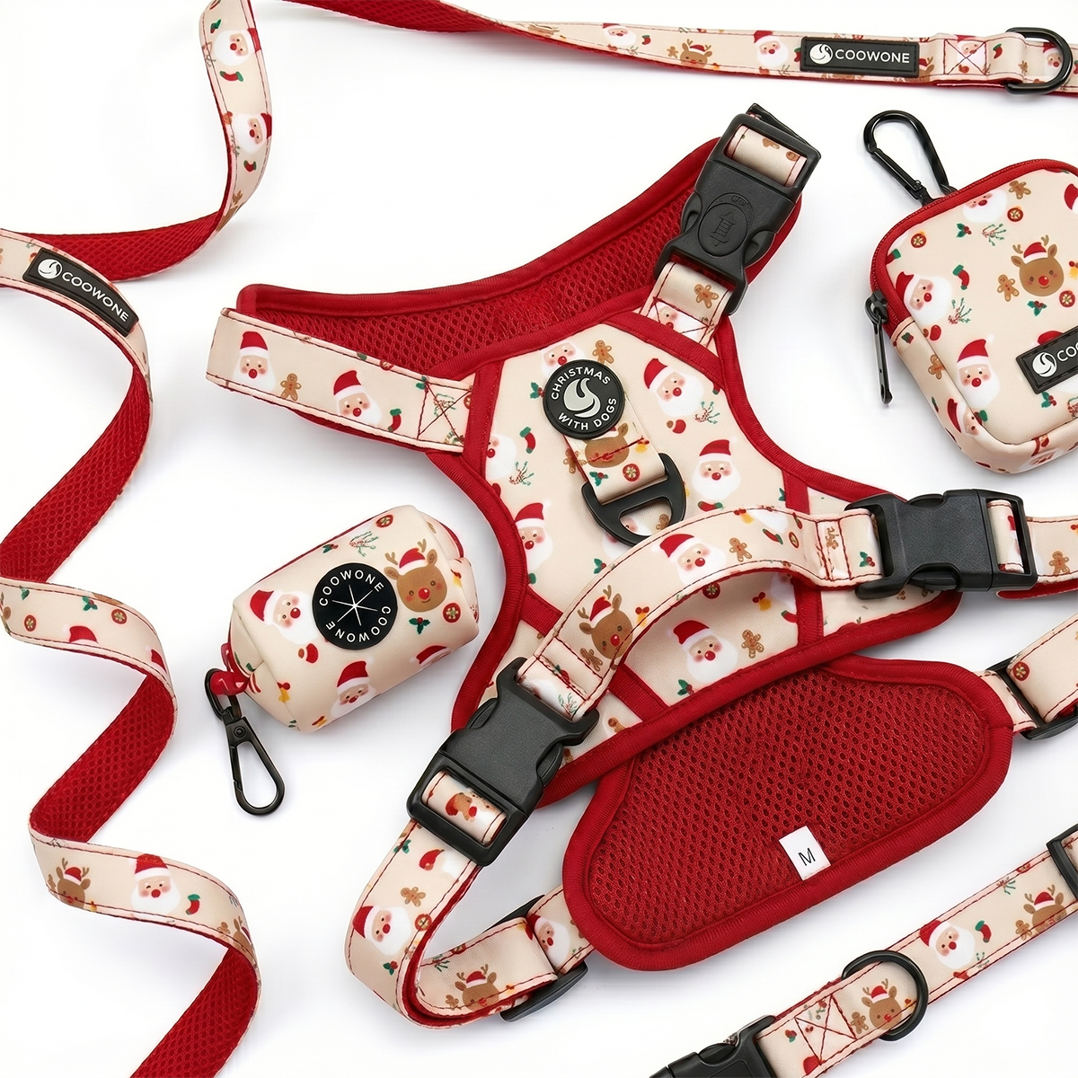wholesale custom christmas dog harness set | oem cartoon pattern | coowone wholesale custom christmas dog harness set | oem cartoon pattern | coowone